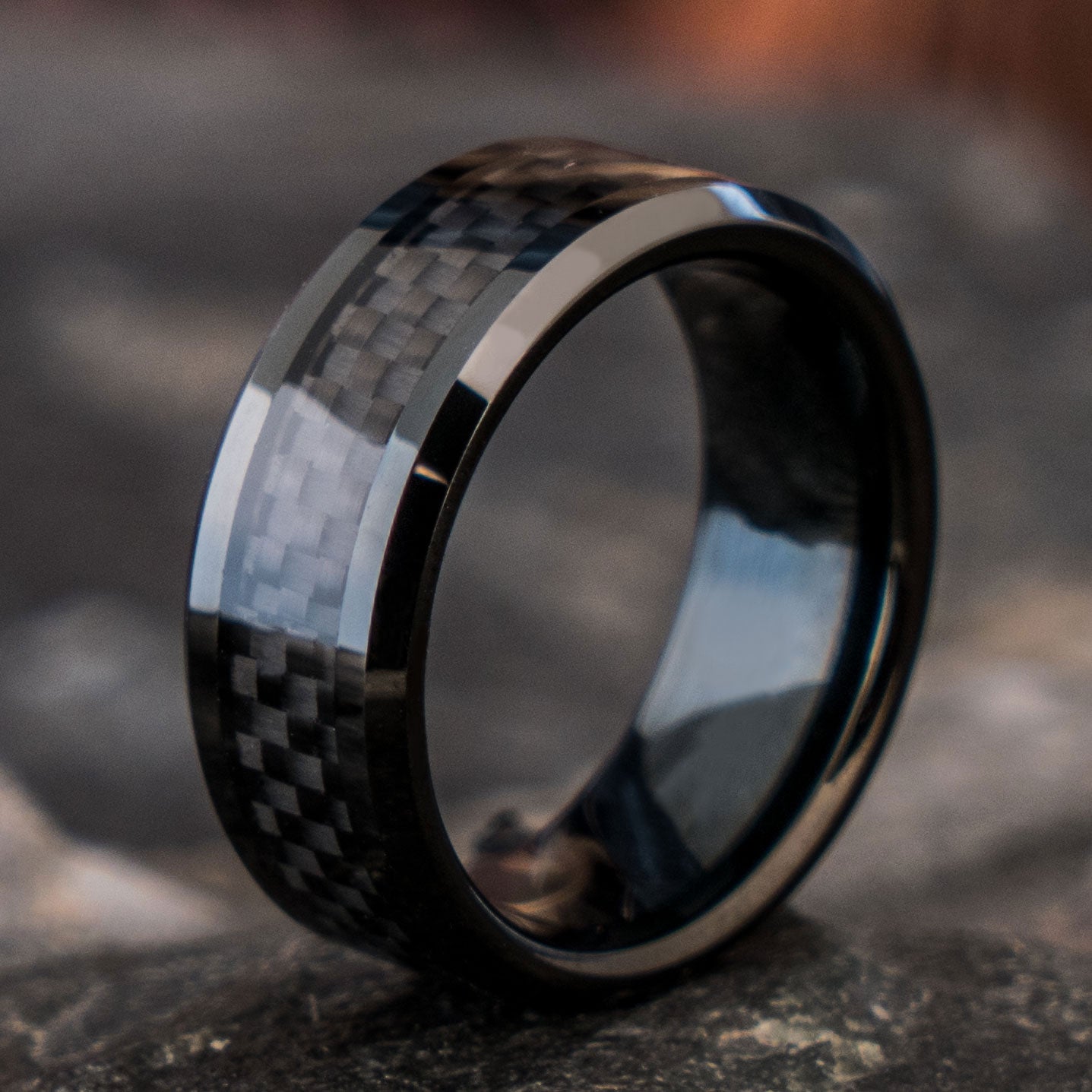 Charcoal tungsten wedding deals band